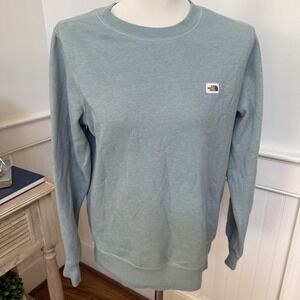 The North Face Womens Heritage Patch Crewneck Sweatshirt Sage Green Medium
